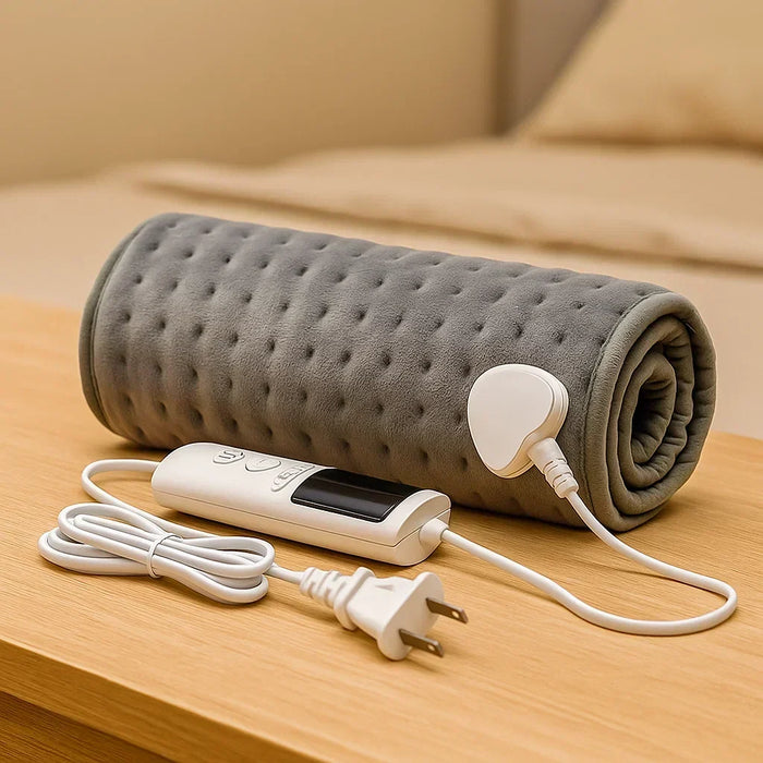 Warmfell™ Knitted Flannel Heated Throw with Safety Timer