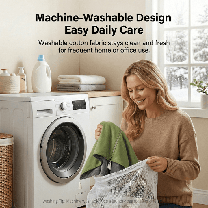 Warmfell™ Heated Cotton Shawl Blanket with Eight Heating Zones and USB