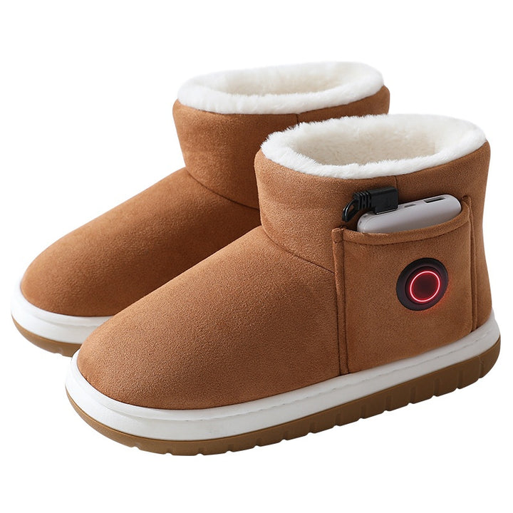 Rechargeable Electric Heated Slippers, Soft Winter Foot Warmers