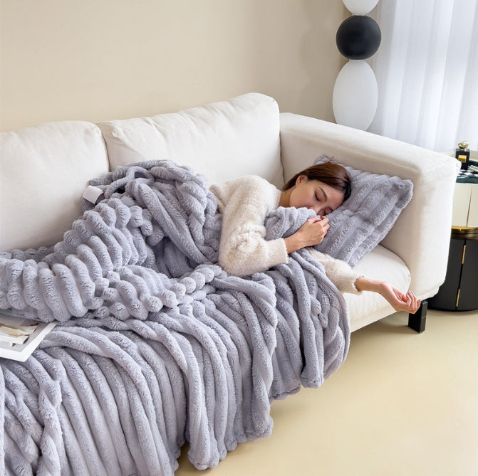 Warmfell Thick double-sided faux rabbit fur throw