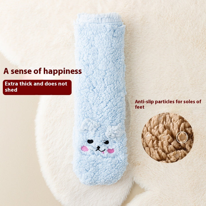 Winter Velvet Floor Socks For Women, Thick Coral Velvet, Free Size