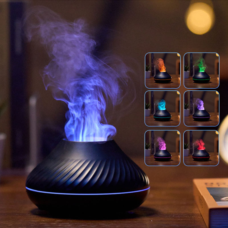 RGB 130ml Flame Humidifier Diffuser, Fire Aroma Diffuser