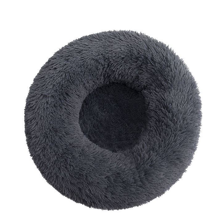Warmfell Fluffy round donut bed with raised rim