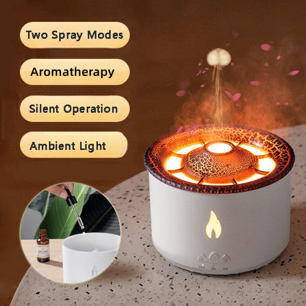 Volcano Flame Diffuser – Jellyfish Smoke Rings and Timer