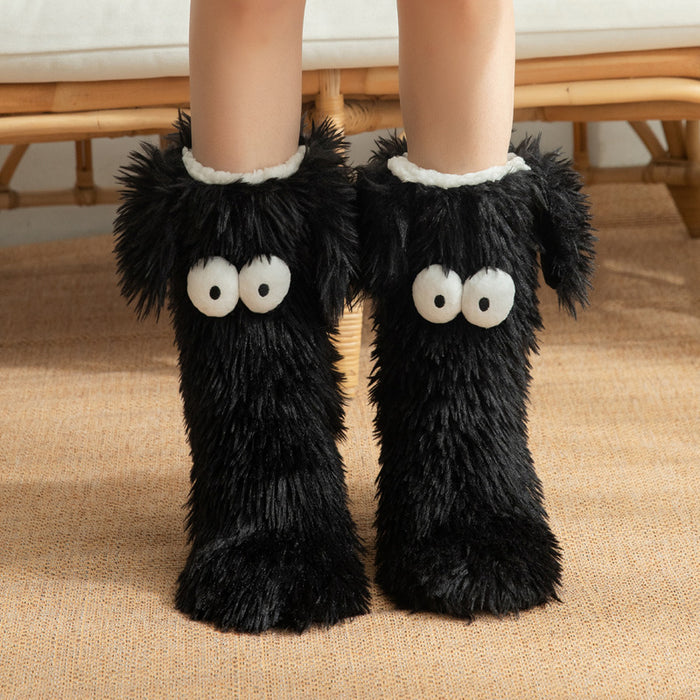 Warmfell Thick Plush Snow Socks with Cute Eyes