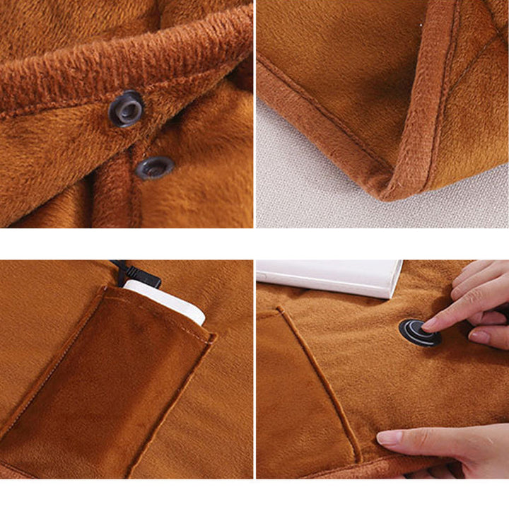 Warmfell™ USB Heated Blanket with Power Bank Pocket