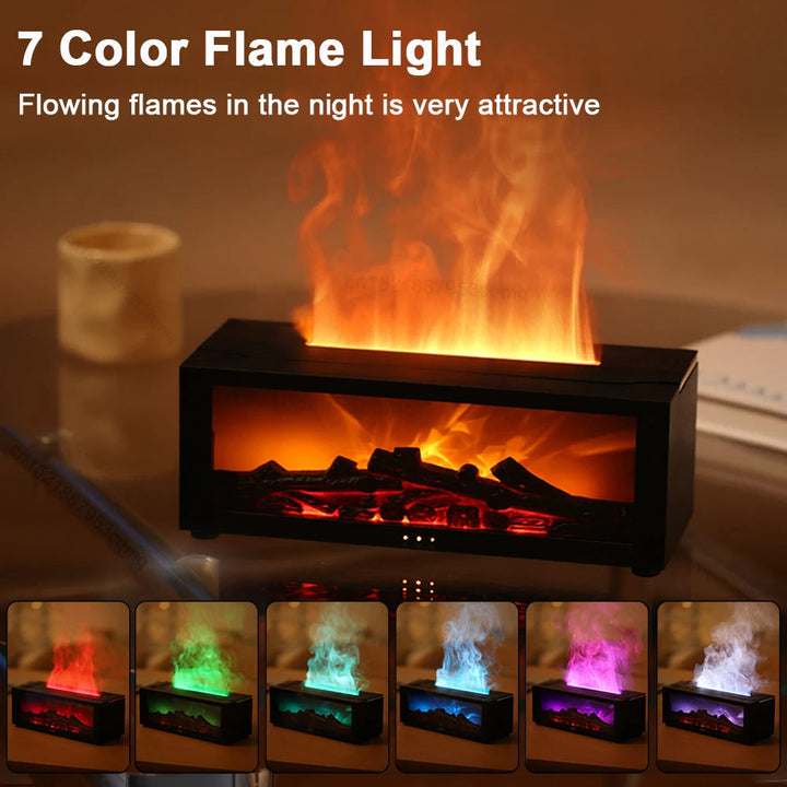 Flame Diffuser – Colourful Aroma Humidifier with Remote