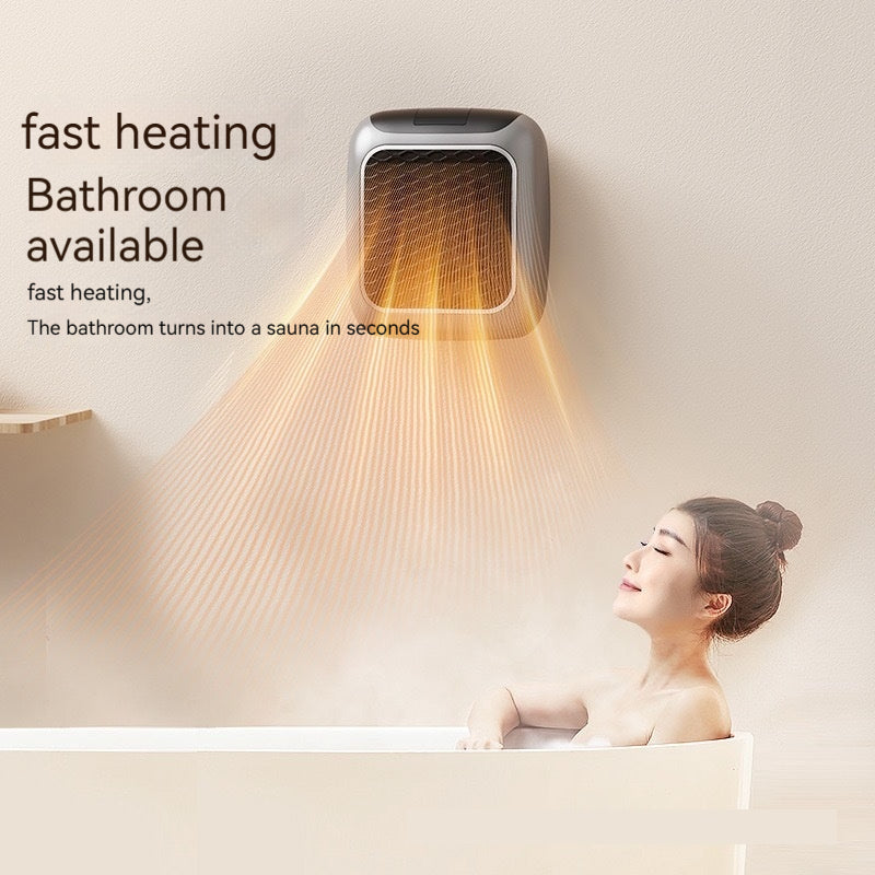 Mini Wall Mounted Fan Heater With 800W PTC Heating