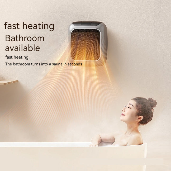 Mini Wall Mounted Fan Heater With 800W PTC Heating