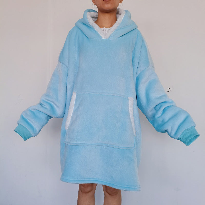Navy oversized wearable blanket hoodie