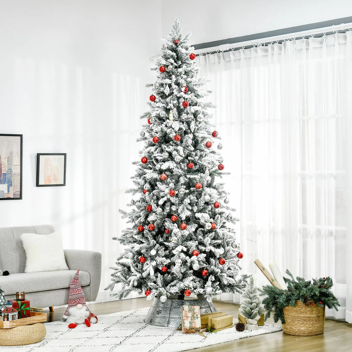 Warmfell Snow-Flocked Deodar Pine Christmas Tree, 9ft Unlit