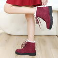 Women's Warm Plush Ankle Snow Boots with Low Heel
