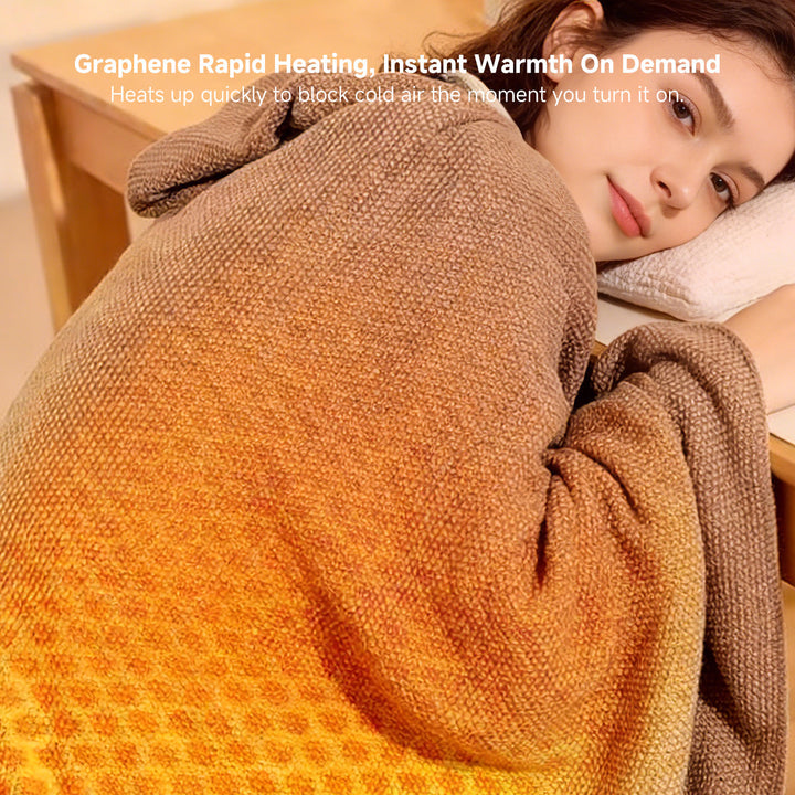 Warmfell™ Heated Hooded Shawl with Zip and 3 Heat Settings
