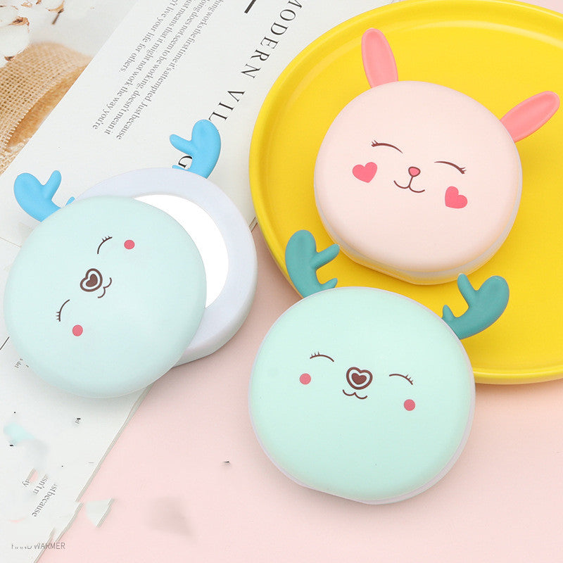 3 In 1 Rabbit Hand Warmer, Power Bank And LED Makeup Mirror