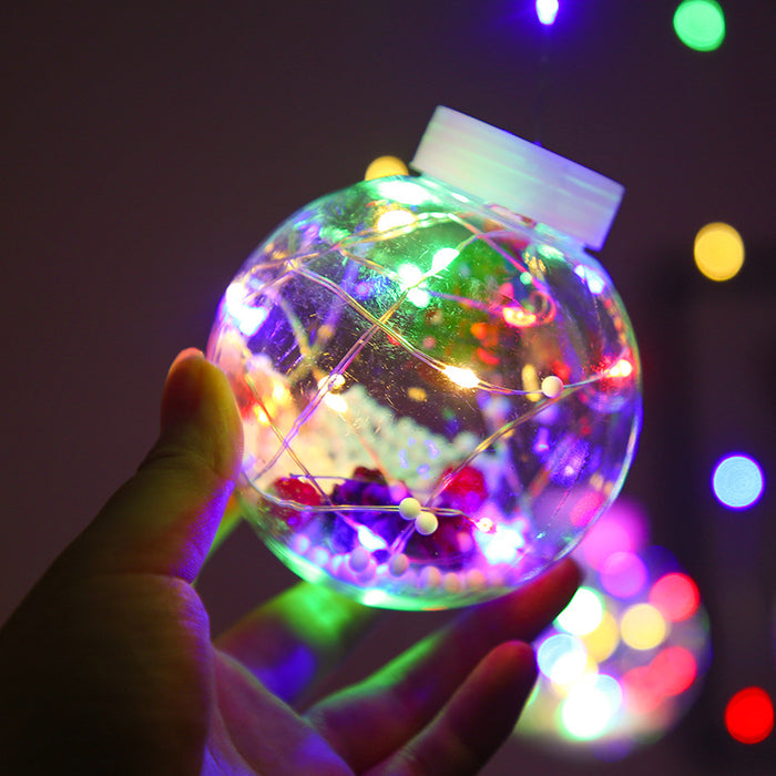 Warmfell Christmas ball curtain lights with Santa or present