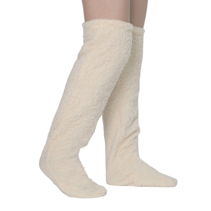 Warmfell Over the Knee Fluffy Leg Socks in Solid Colours