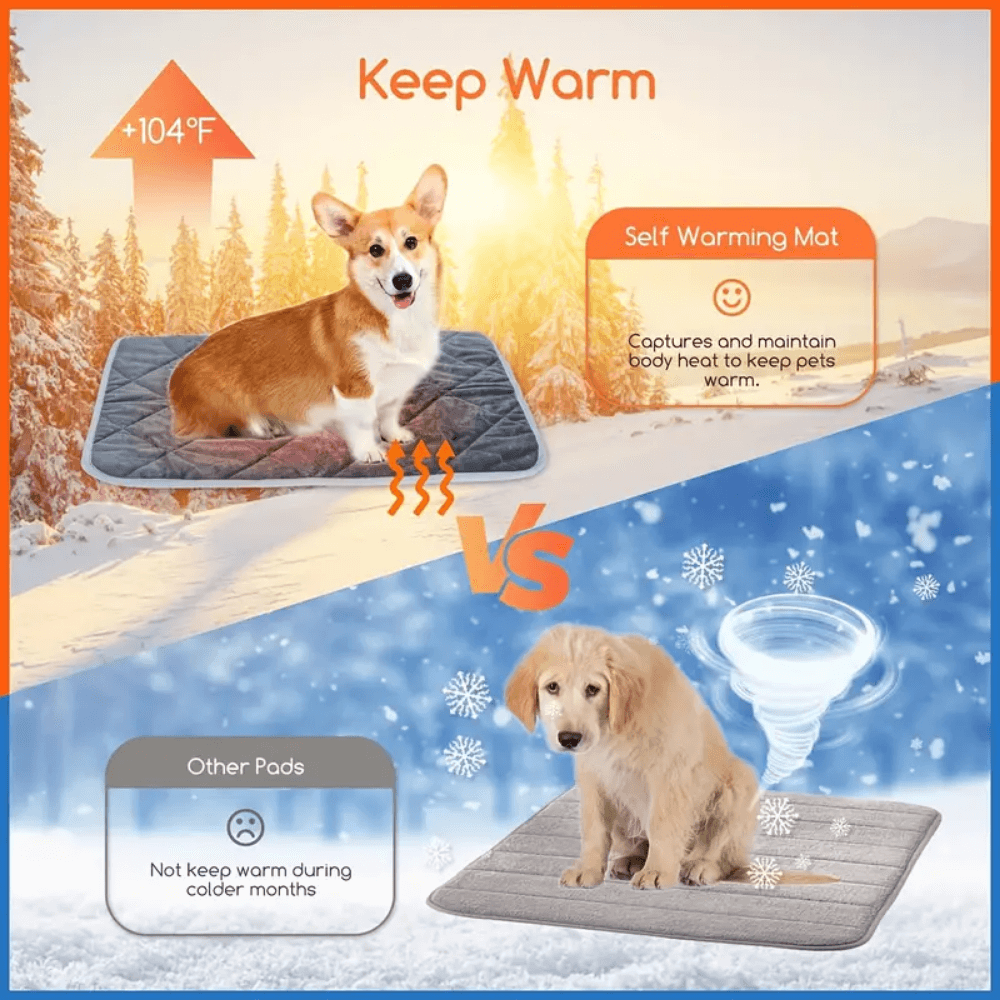 Warmfell™ Self-Warming Dog Pad with Non-Slip Base, Washable