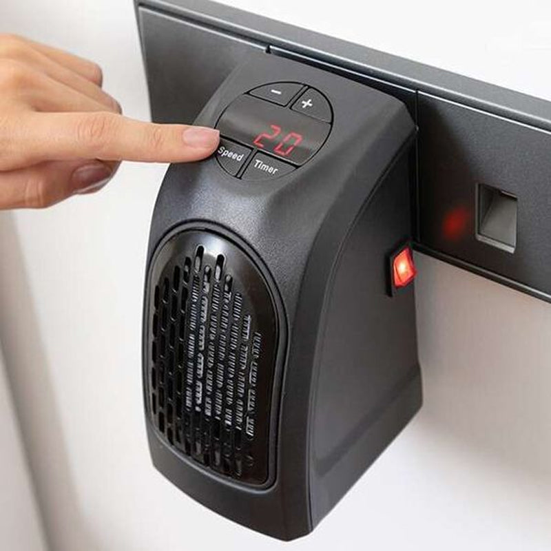 Warmfell™ Mini Wall Plug Heater with Thermostat and Timer