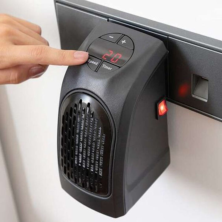 Warmfell™ Mini Wall Plug Heater with Thermostat and Timer