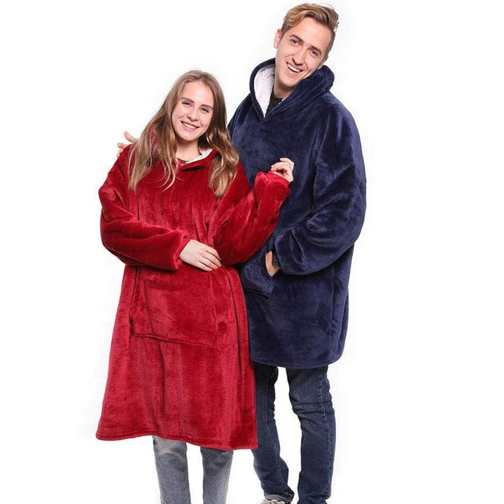 Blanket Hoodie Flannel Oversized Pullover Warm Hooded