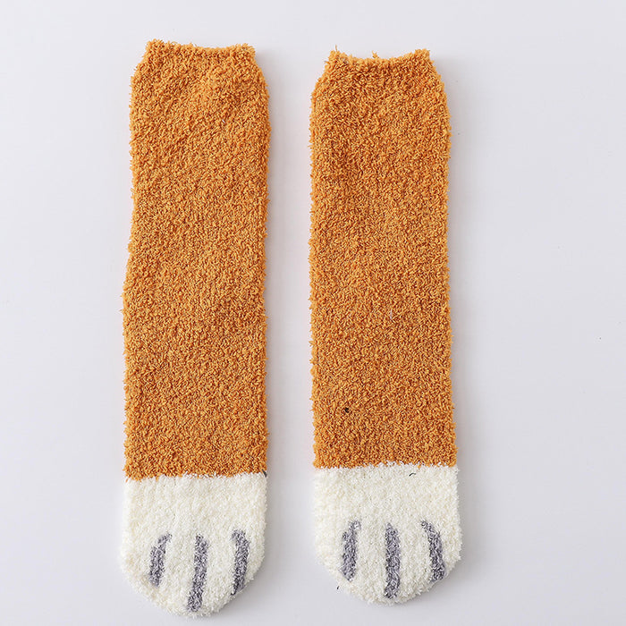 Warmfell Fluffy Cat Paw Socks for Cosy Nights In