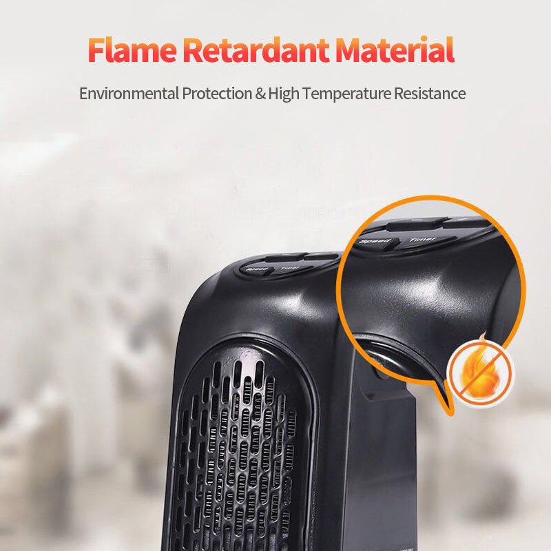 Plug-In Ceramic Heater – Mini Fan Heater with Thermostat