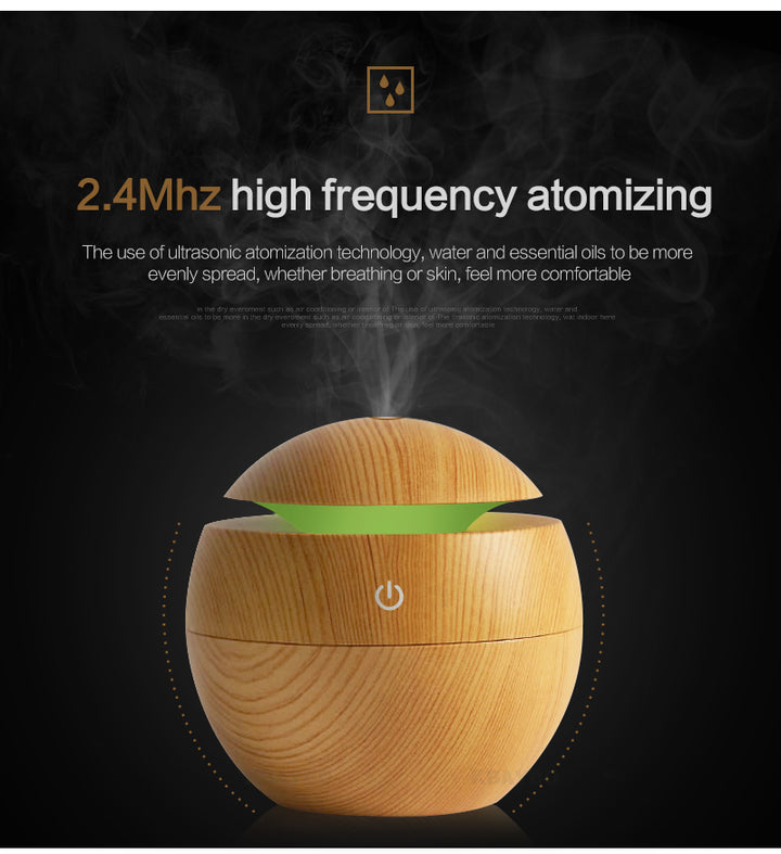 USB Aroma Essential Oil Diffuser With 7 Colour LED Night Light