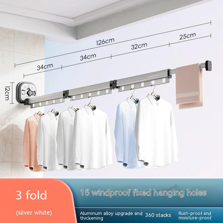 Wall-Mounted Clothes Airer – Folding Aluminium Drying Rack