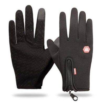 Warmfell Touchscreen Winter Gloves with Zip Cuff and Fleece Lining
