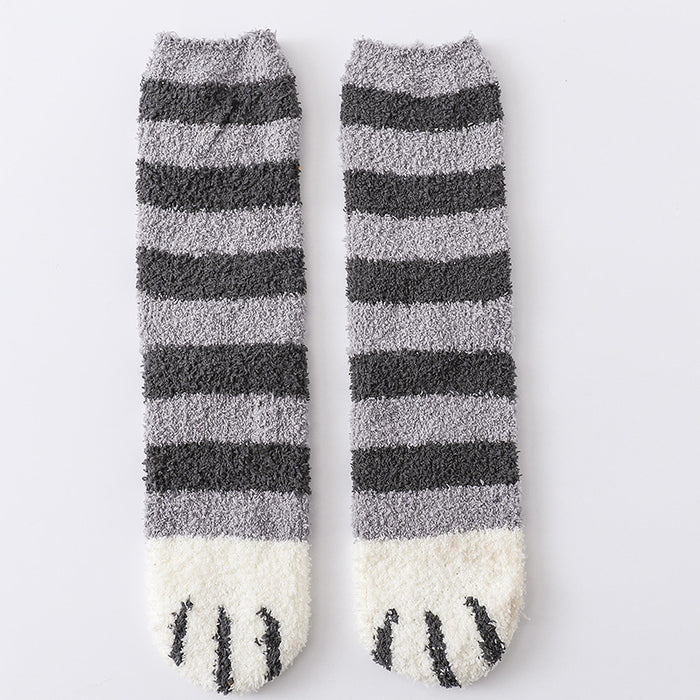 Warmfell Fluffy Cat Paw Socks for Cosy Nights In