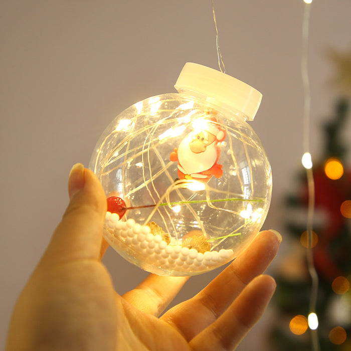 Warmfell Christmas ball curtain lights with Santa or present