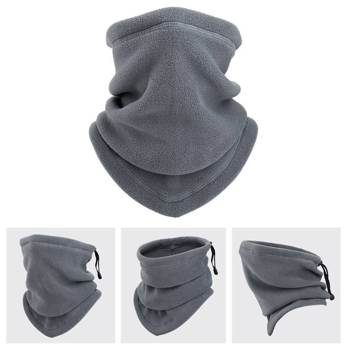 Warmfell Fleece neck warmer with drawstring for skiing and cycling
