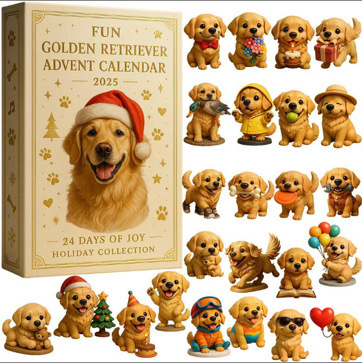 Advent calendar with acrylic Christmas ornaments