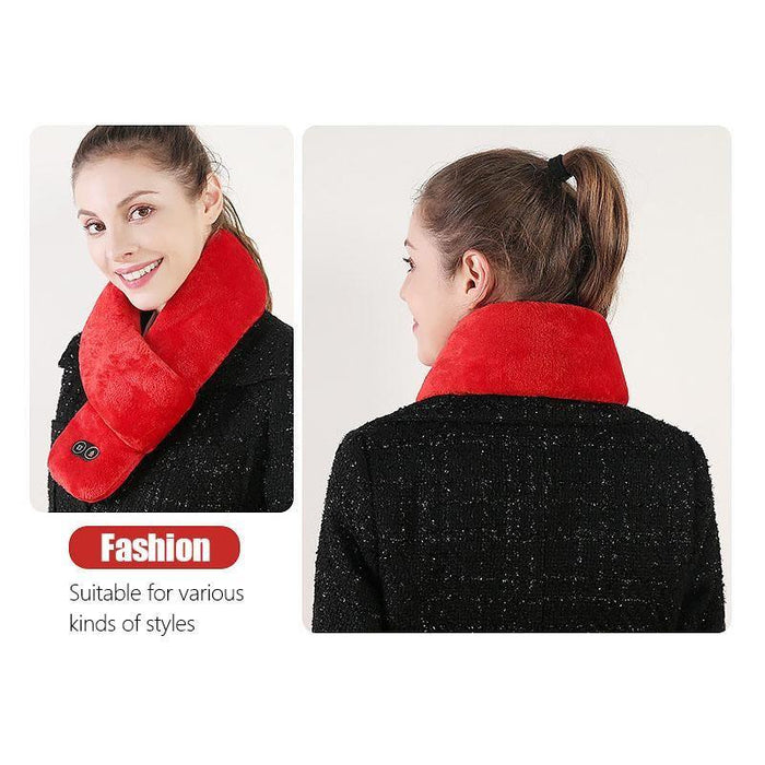 Warmfell™ Heated Velvet Scarf with Vibration Massage and 3000 mAh Battery