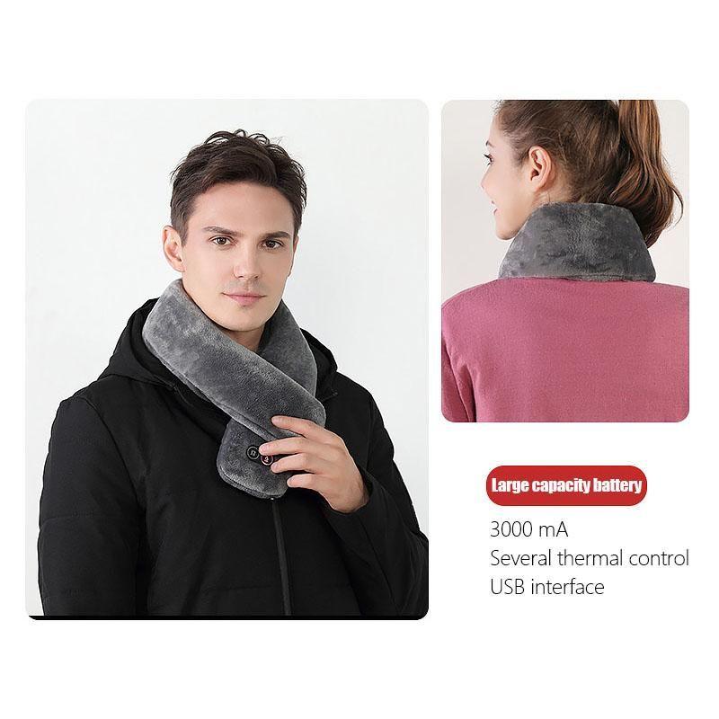 Warmfell™ Heated Velvet Scarf with Vibration Massage and 3000 mAh Battery