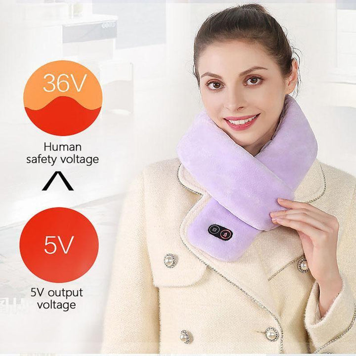 Warmfell™ Heated Velvet Scarf with Vibration Massage and 3000 mAh Battery