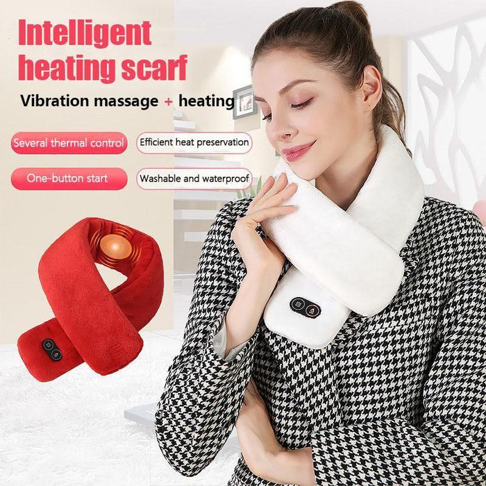 Warmfell™ Heated Velvet Scarf with Vibration Massage and 3000 mAh Battery