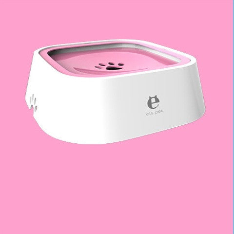 Floating no-spill water bowl for dogs and cats