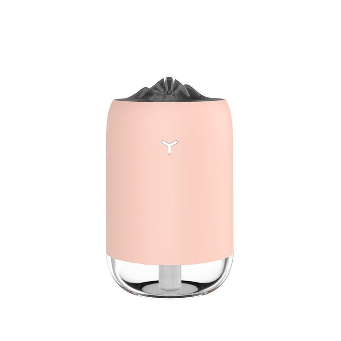 Warmfell Mini flame humidifier with USB power and 2–8 hour timer
