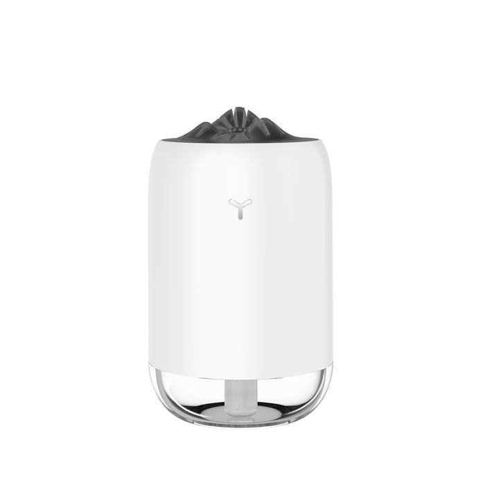Warmfell Mini flame humidifier with USB power and 2–8 hour timer