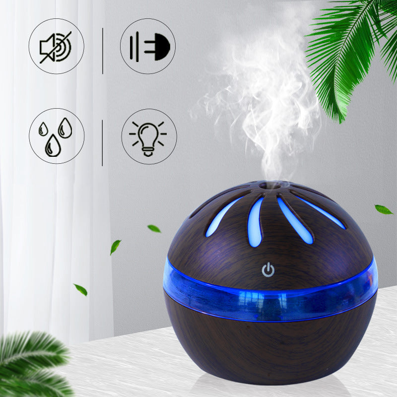 Wooden Windmill Humidifier Aroma Diffuser With USB Power