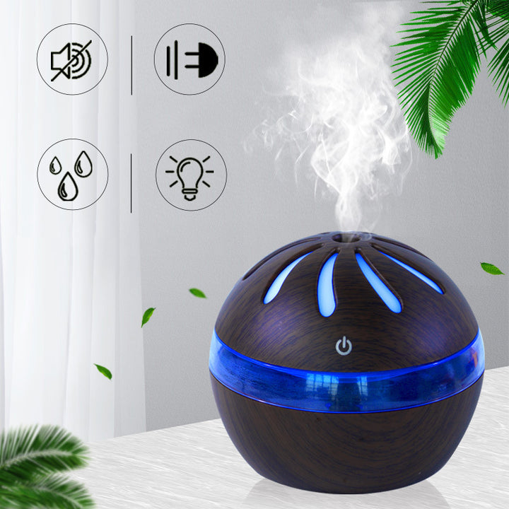 Wooden Windmill Humidifier Aroma Diffuser With USB Power