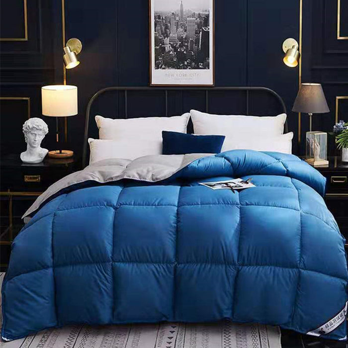 Warmfell Box-quilted winter duvet with a two-tone finish