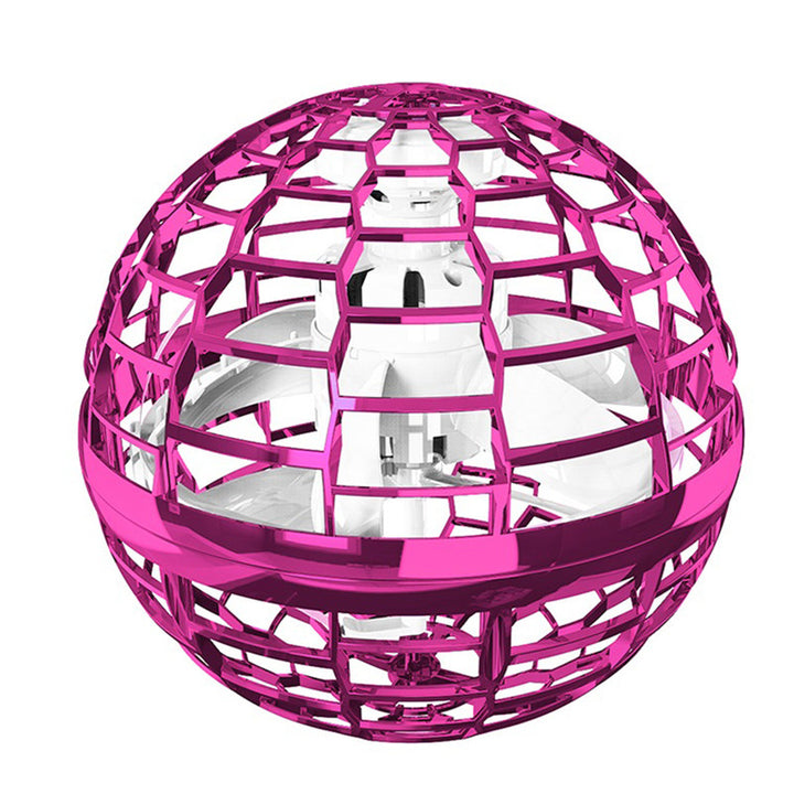 Glowing flying spinner ball hovering
