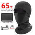 Cycling Heating Hood With Battery, Electric Warm Face Mask