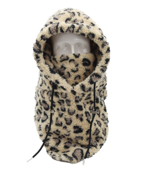 Warmfell Plush Fleece Hood with Neck Scarf and Drawstring