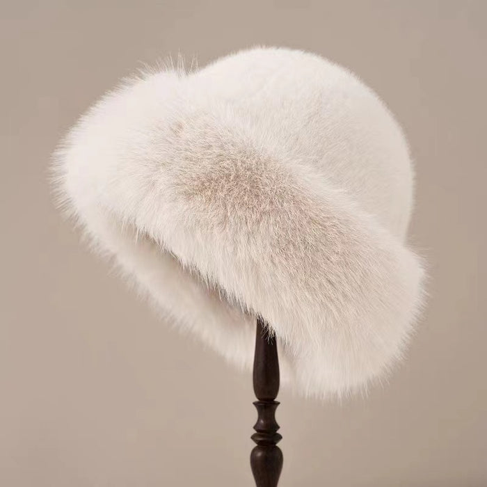 Warmfell Faux Fur Cossack Hat with Rolled Brim