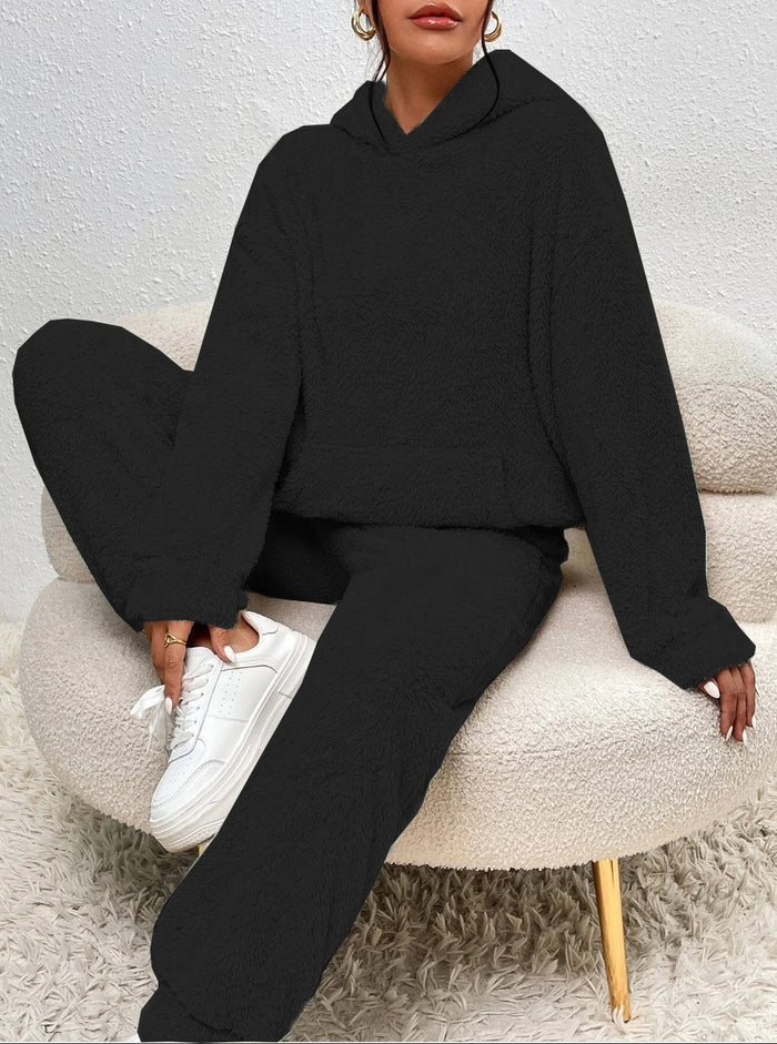 Warmfell Fuzzy Plush Lounge Set, Hoodie and Joggers