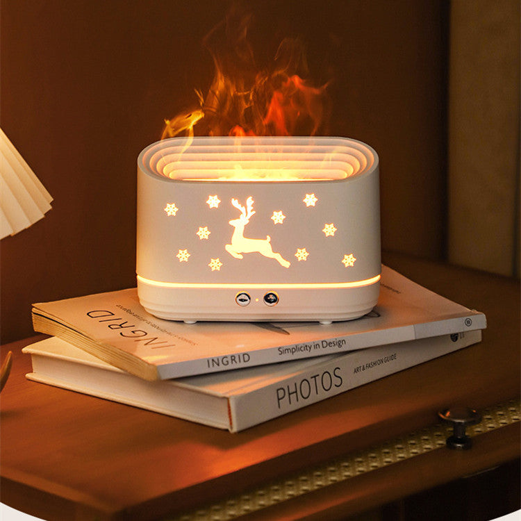 Flame Diffuser with Elk Design – Quiet Aroma Mood Light