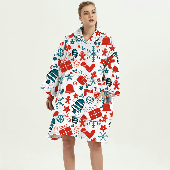 Wearable Blanket Hoodie – Soft Flannel with Fun Prints